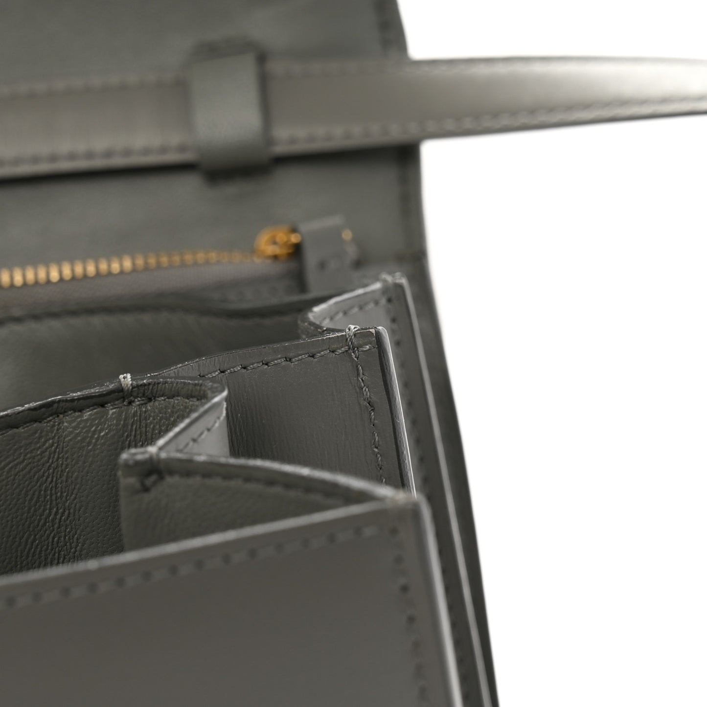 Box Calfskin Medium Classic Box Flap Bag Zinc