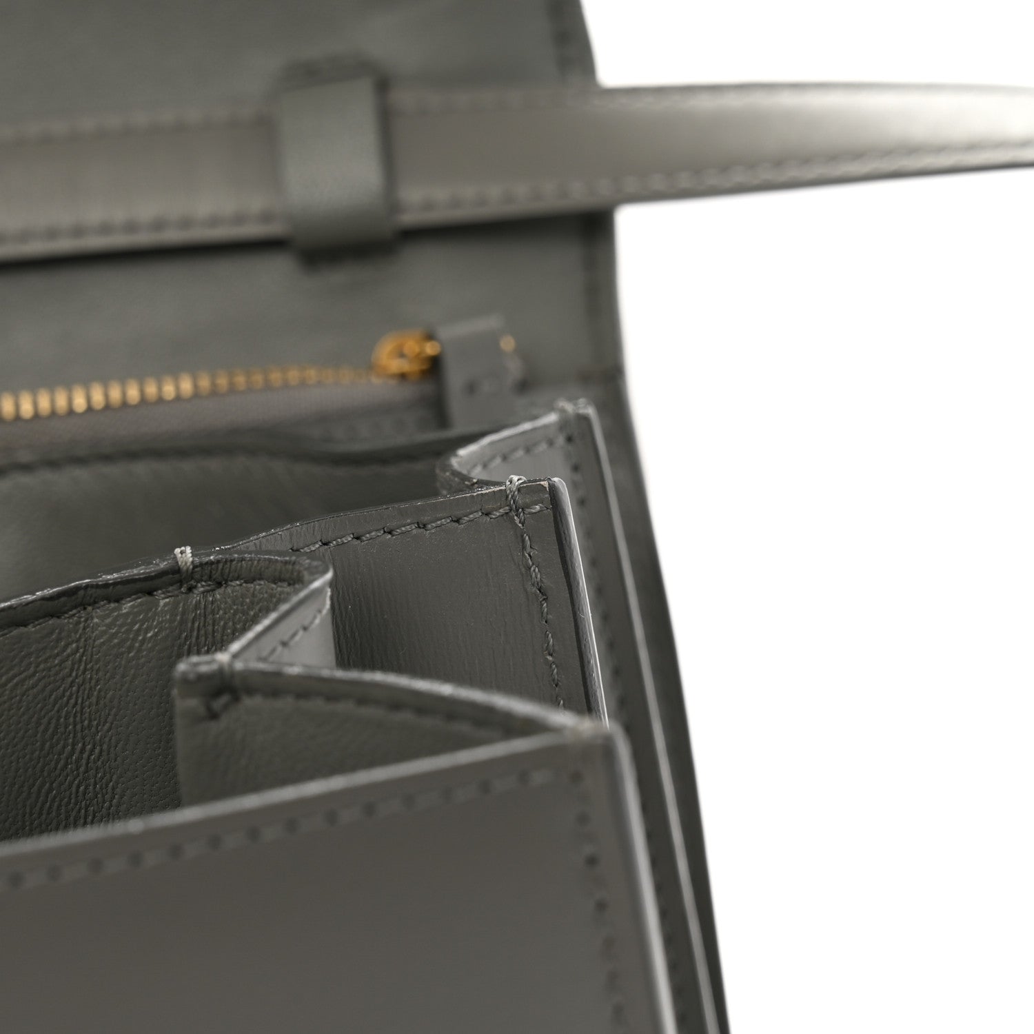 Celine Box Calfskin Medium Classic Box Flap Bag Zinc 12 of 15