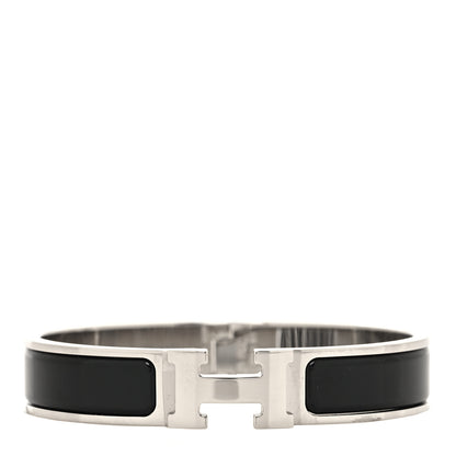Hermes Enamel Narrow Clic Clac H Bracelet GM Black 1 of 5