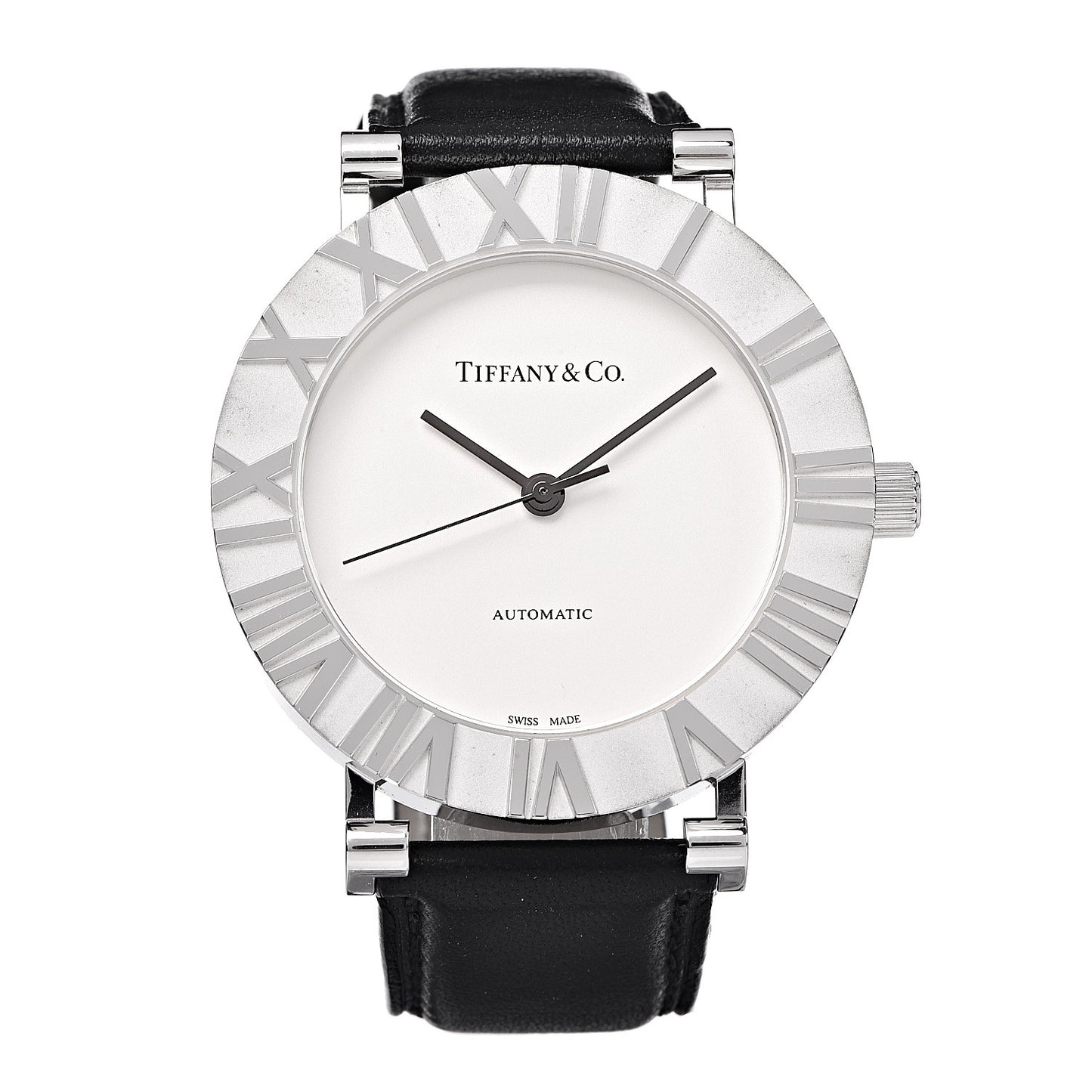 Sterling Silver Calfskin 39mm Atlas Automatic Watch