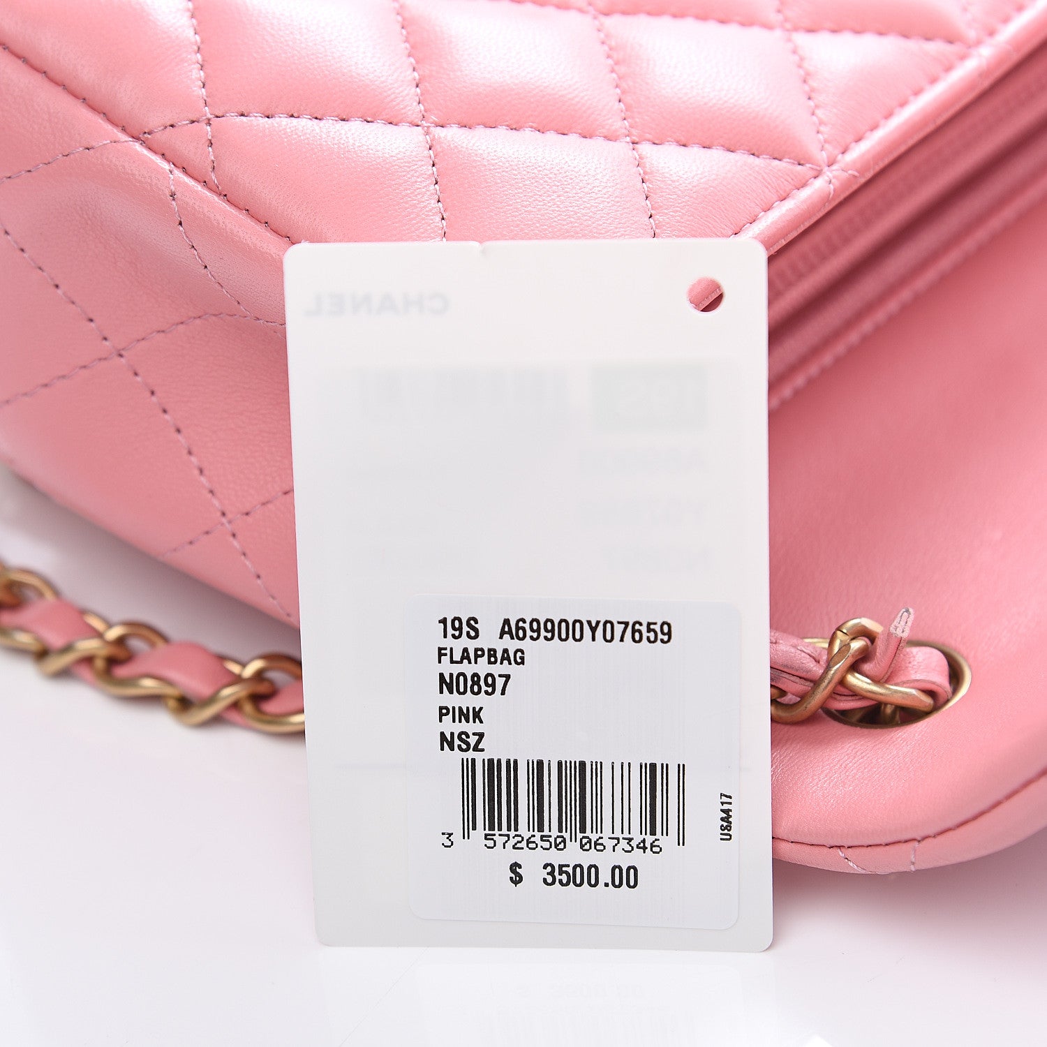 Chanel Lambskin Quilted Mini Rectangular Flap Pink 13 of 14
