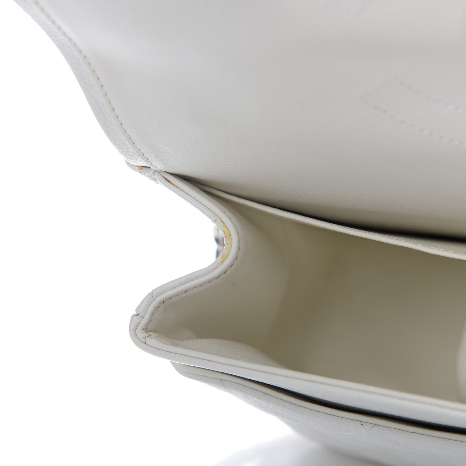 Chanel Caviar Quilted Jumbo Double Flap White 13 of 14