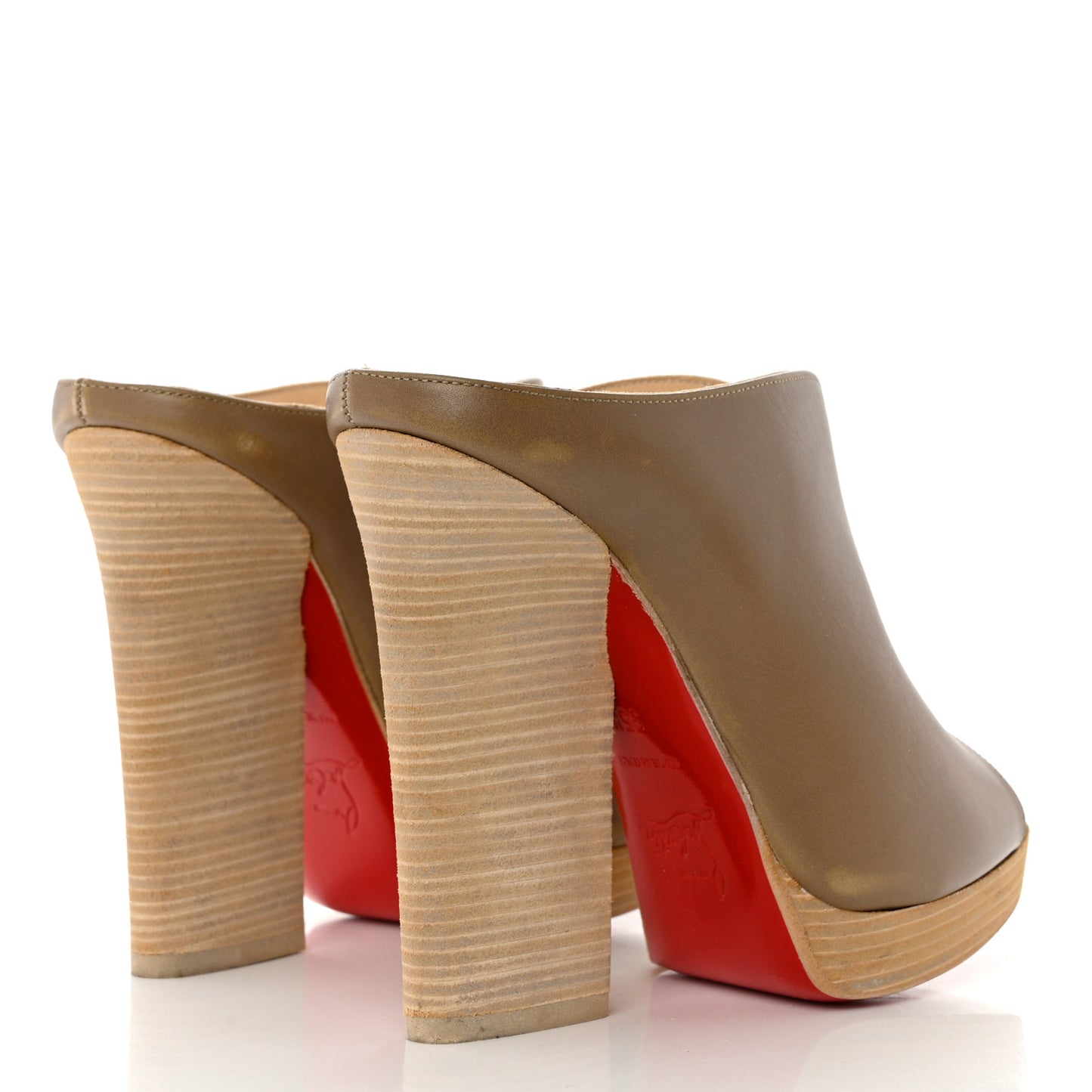 Calfskin Roche 120 Mule 35.5 Beige Grezzo