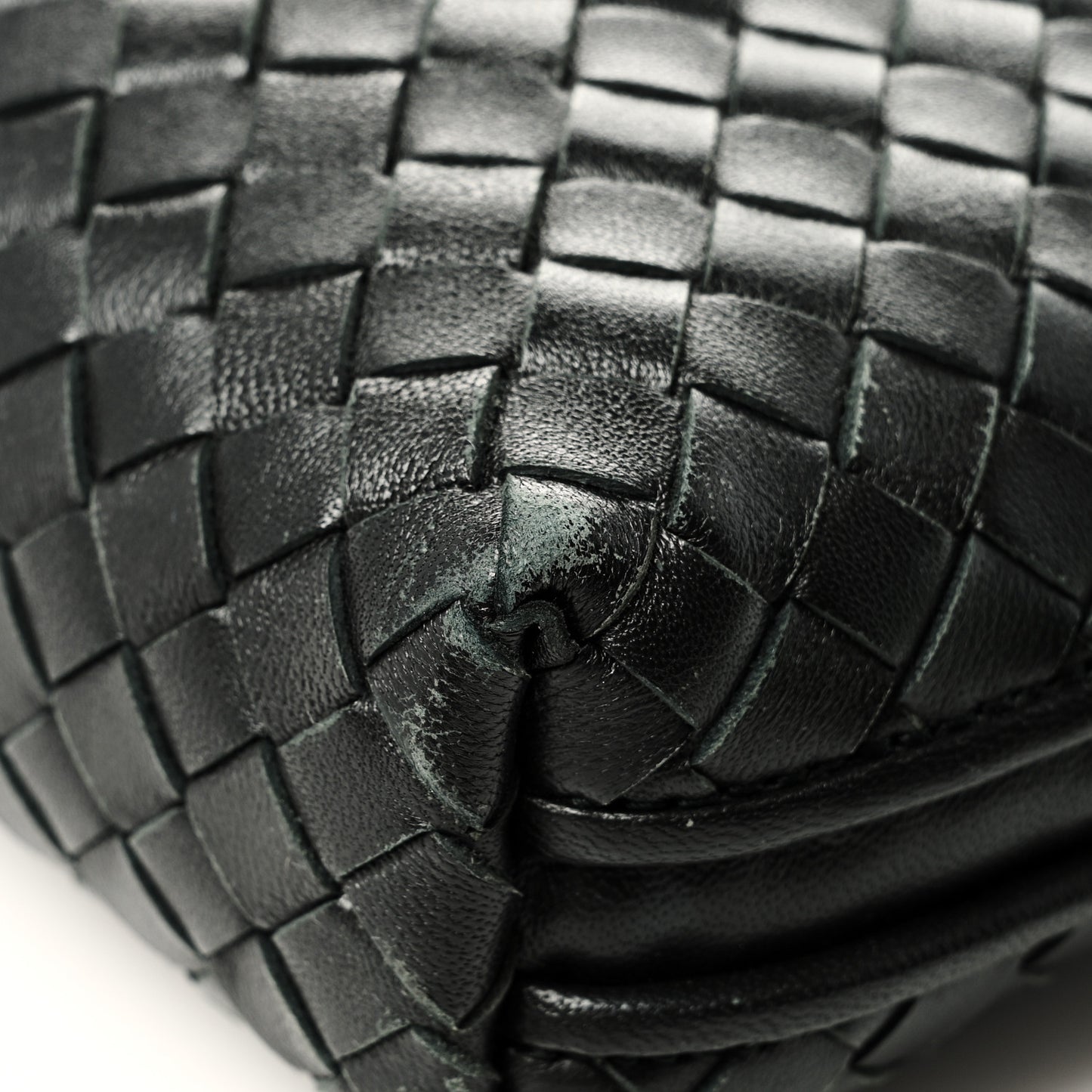 Nappa Intrecciato Nodini Crossbody Messenger Black