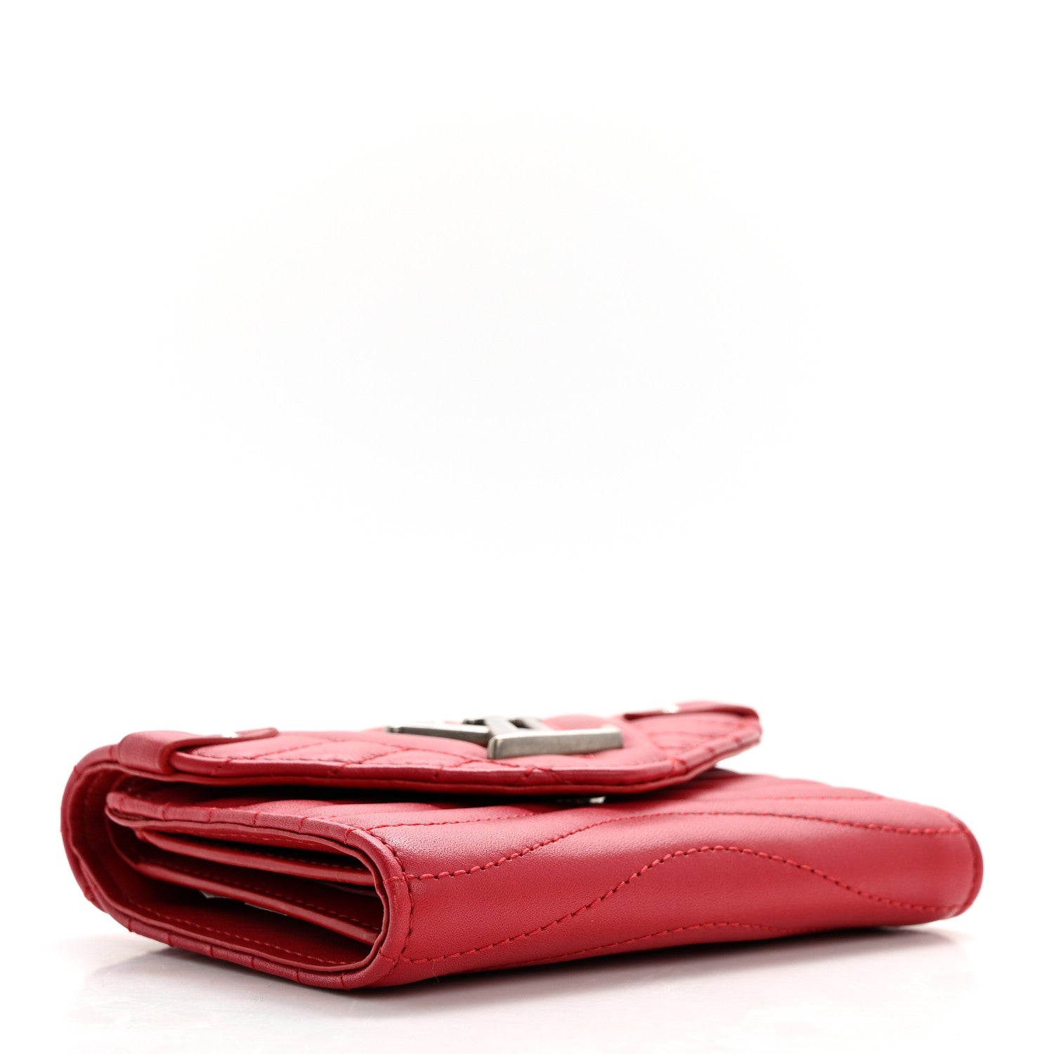 Louis Vuitton Calfskin New Wave Compact Wallet Rouge 4 of 7