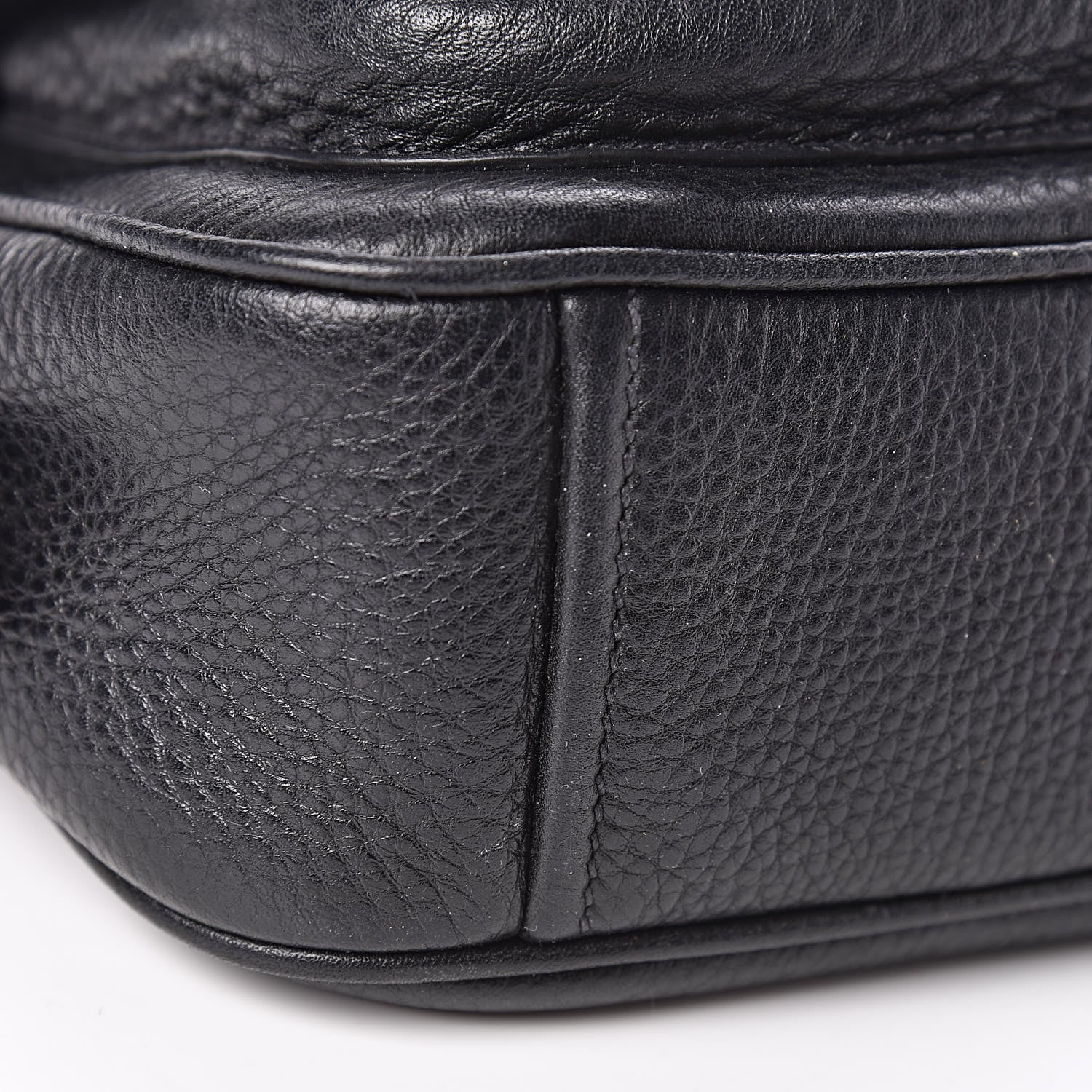 Prada Vitello Daino Double Buckle Messenger Bag Black 11 of 14