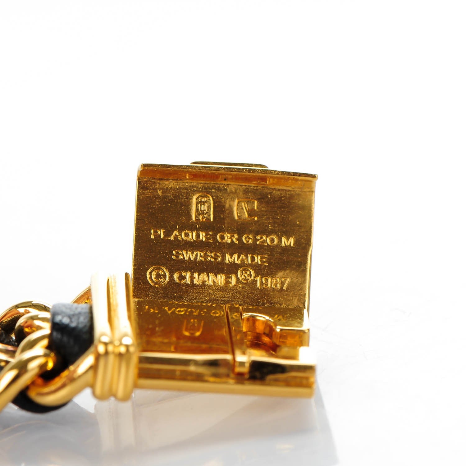 Chanel Stainless Steel Lambskin 20mm Chain Premiere Quartz Watch Gold S 6 of 6
