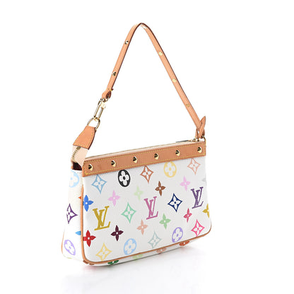 Louis Vuitton Monogram Multicolor Pochette Accessories White 2 of 7