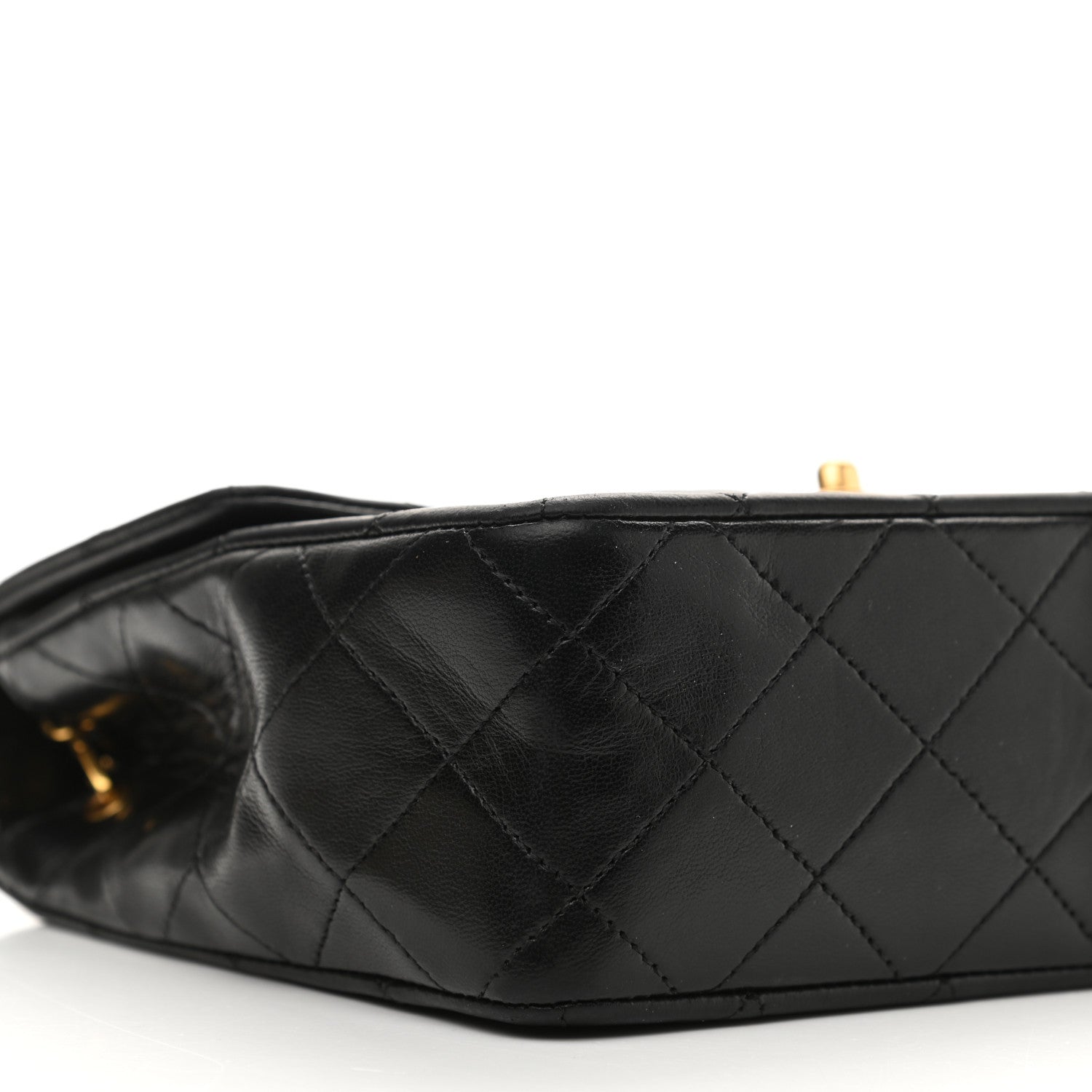 Chanel Lambskin Quilted Mini Square Flap Bag Black 9 of 11