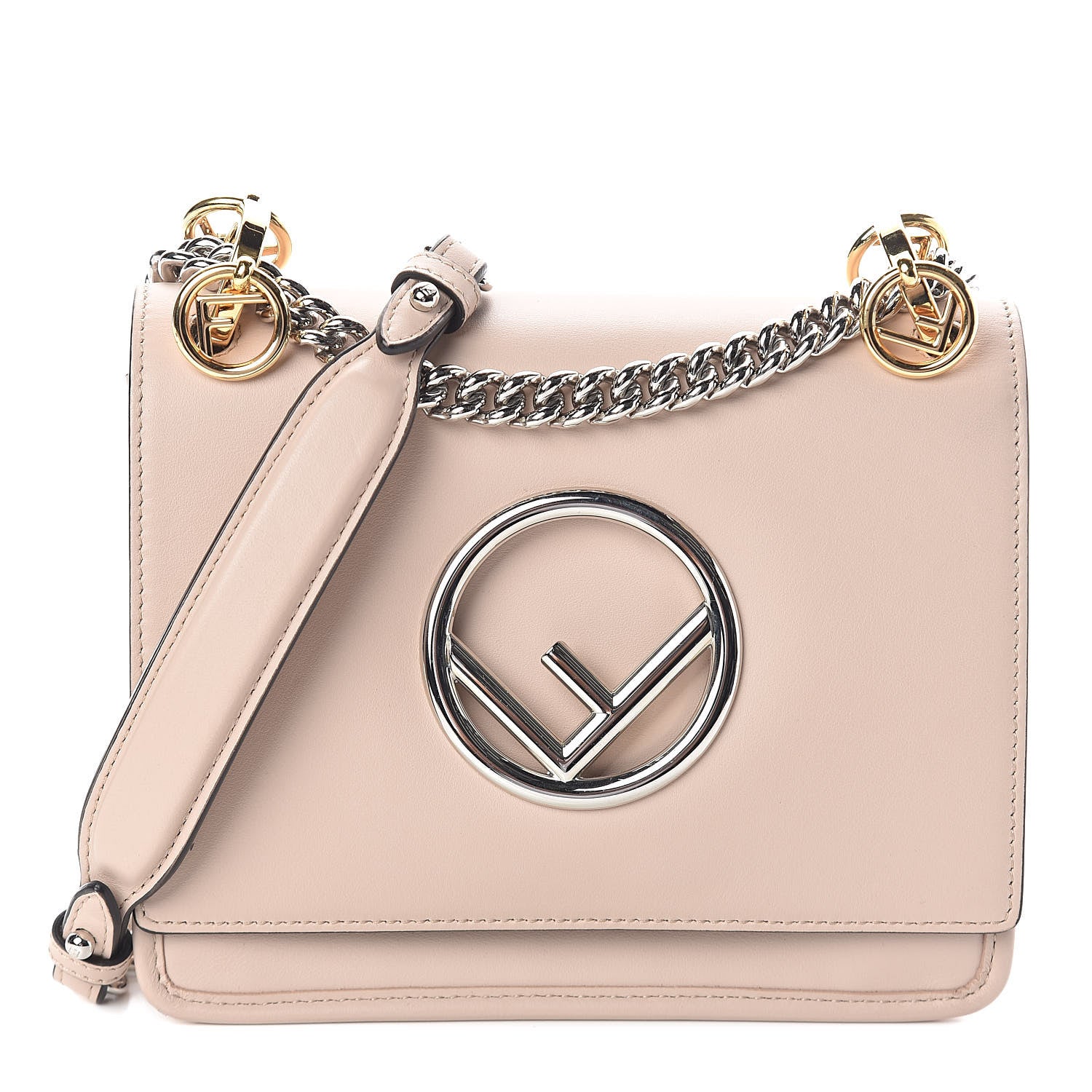 Fendi Vitello Century Opaco F is Fendi Small Kan I Shoulder Bag Soap 1 of 9