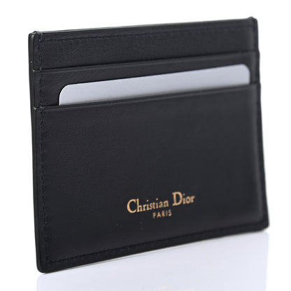 Christian Dior Calfskin Oblique Card Holder Blue 2 of 4