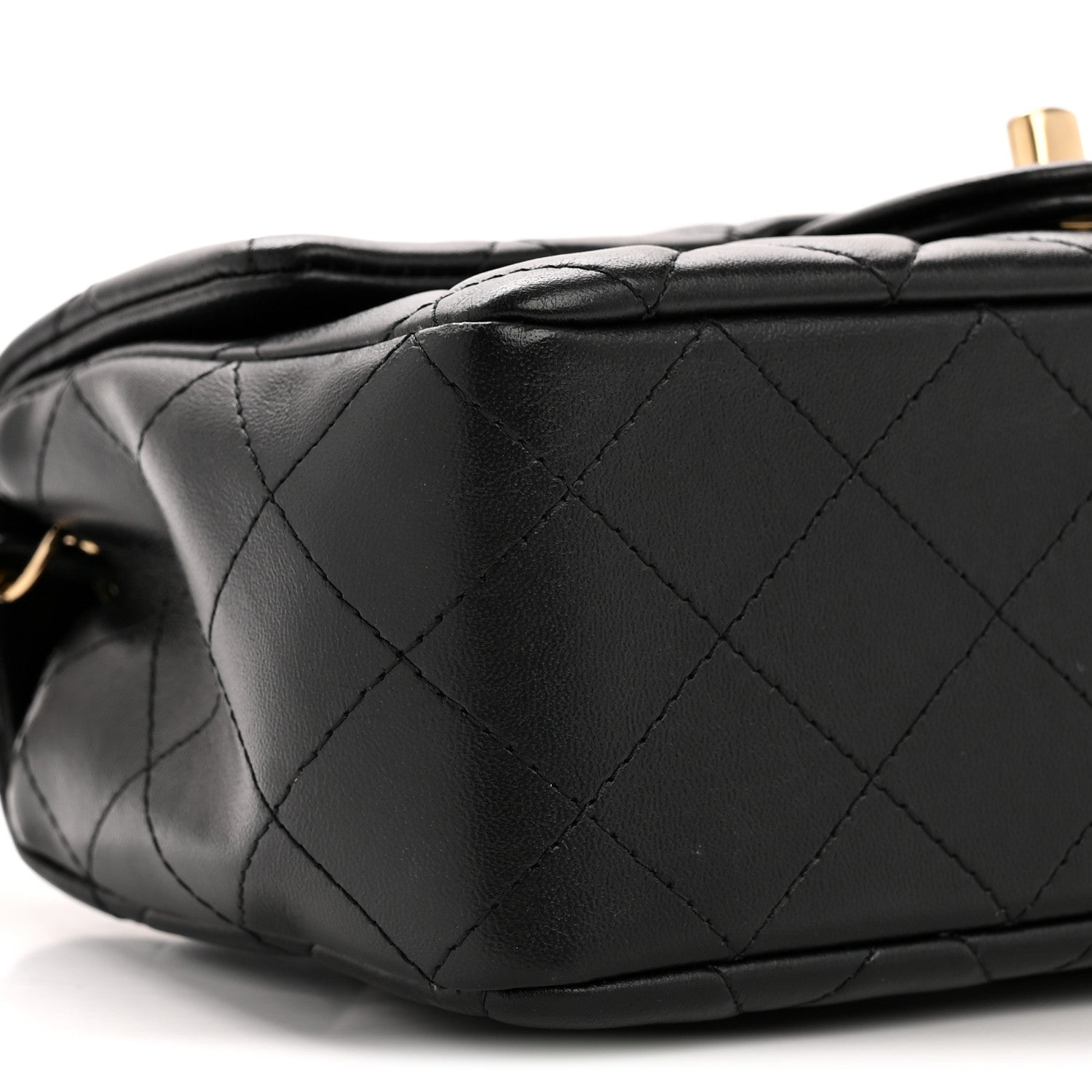 Chanel Lambskin Quilted Mini Rectangular Flap Black 9 of 12
