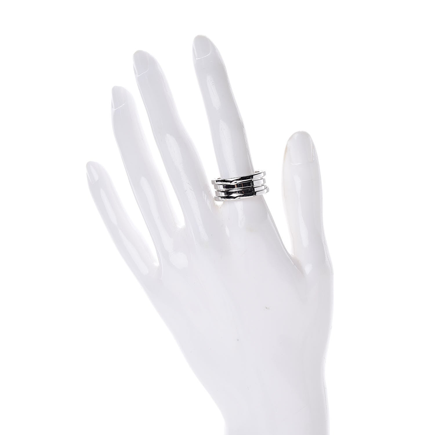 Bulgari 18K White Gold B.Zero1 Three-Band Ring 56 7.5 2 of 4