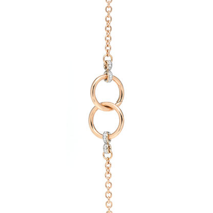 Pomellato 18K Rose Gold Diamond Blue Topaz Nudo Sautoir Necklace 4 of 5