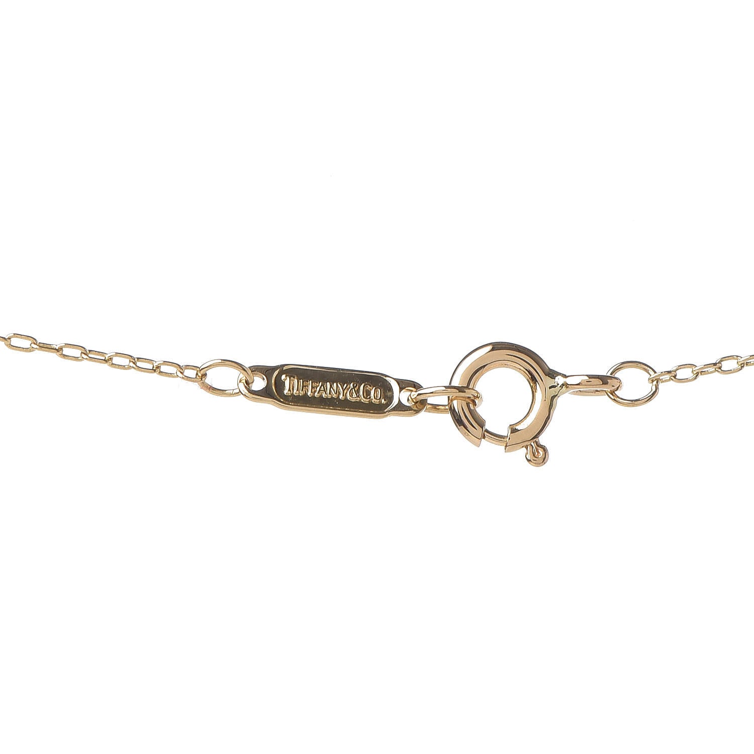 Tiffany 18K Yellow Gold Diamond Cross Stitch Pendant Necklace 6 of 6
