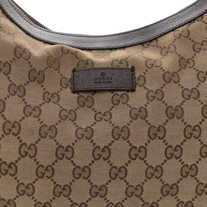 Gucci Monogram Web Medium Half Moon Hobo Dark Brown 8 of 15