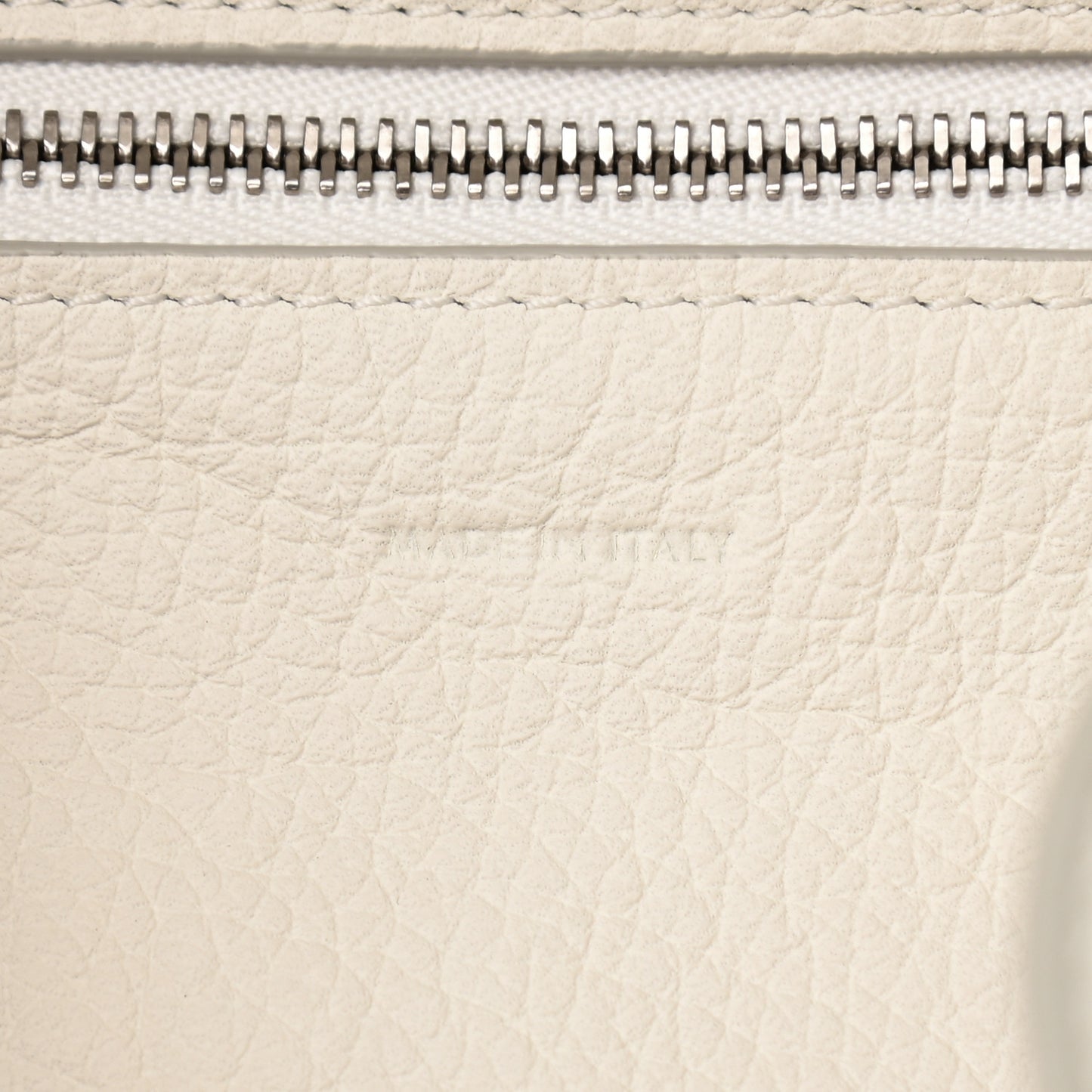 Supple Grained Calfskin Nano Big Bag White