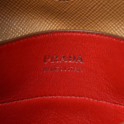 Prada Saffiano Cuir Medium Double Bag Caramel 4 of 5