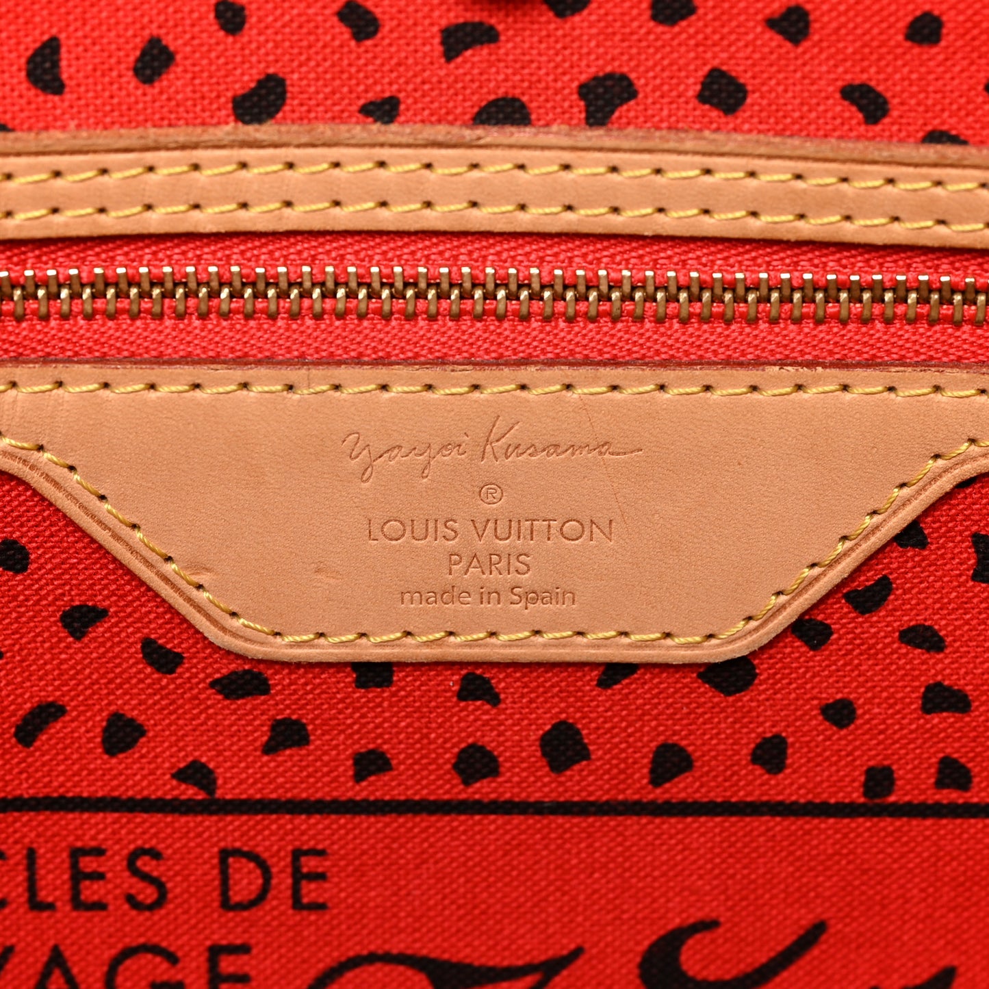 Monogram Kusama Waves Neverfull MM Red