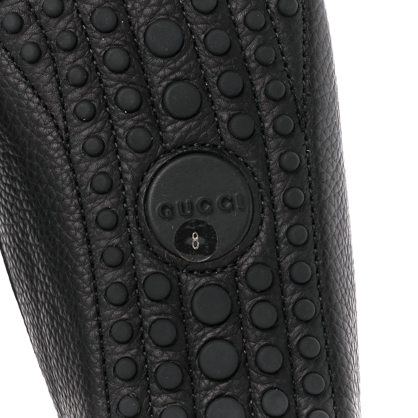 Calfskin Web Mens Horsebit Driver Loafers 8 Black
