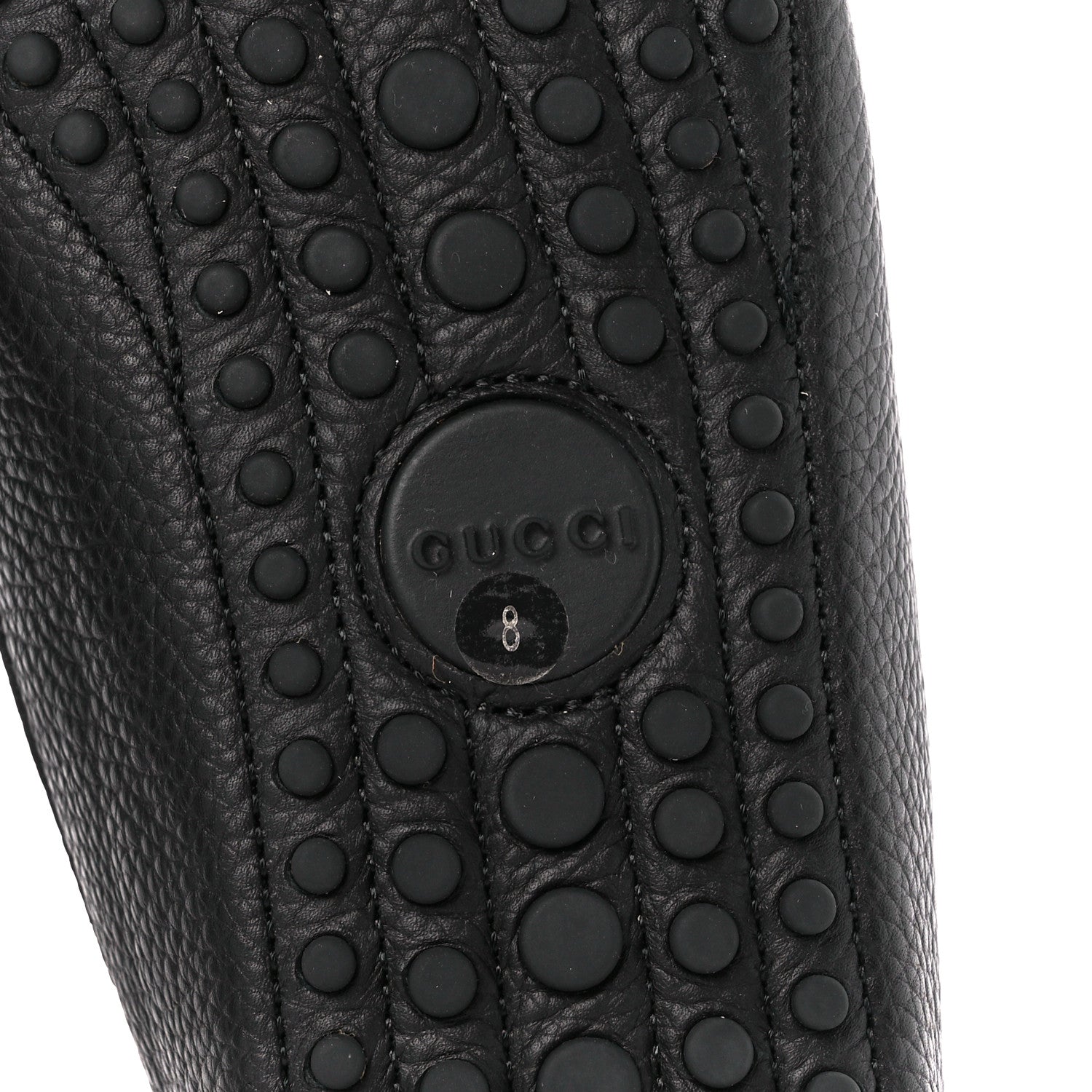 Gucci Calfskin Web Mens Horsebit Driver Loafers 8 Black 6 of 9