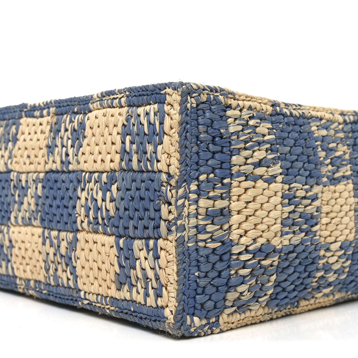 Loewe X PAULA'S IBIZA Raffia Small Font Tote Natural Light Blue 9 of 9