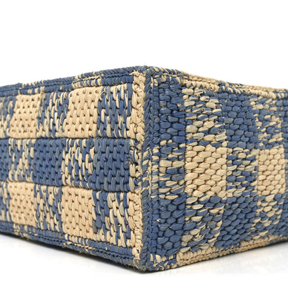 Loewe X PAULA'S IBIZA Raffia Small Font Tote Natural Light Blue 9 of 9