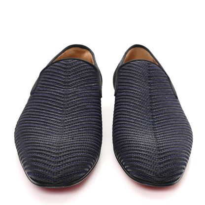 Christian Louboutin Tresse Cruising Mens Dandelion Flat Loafers 43 Black Navy 3 of 9