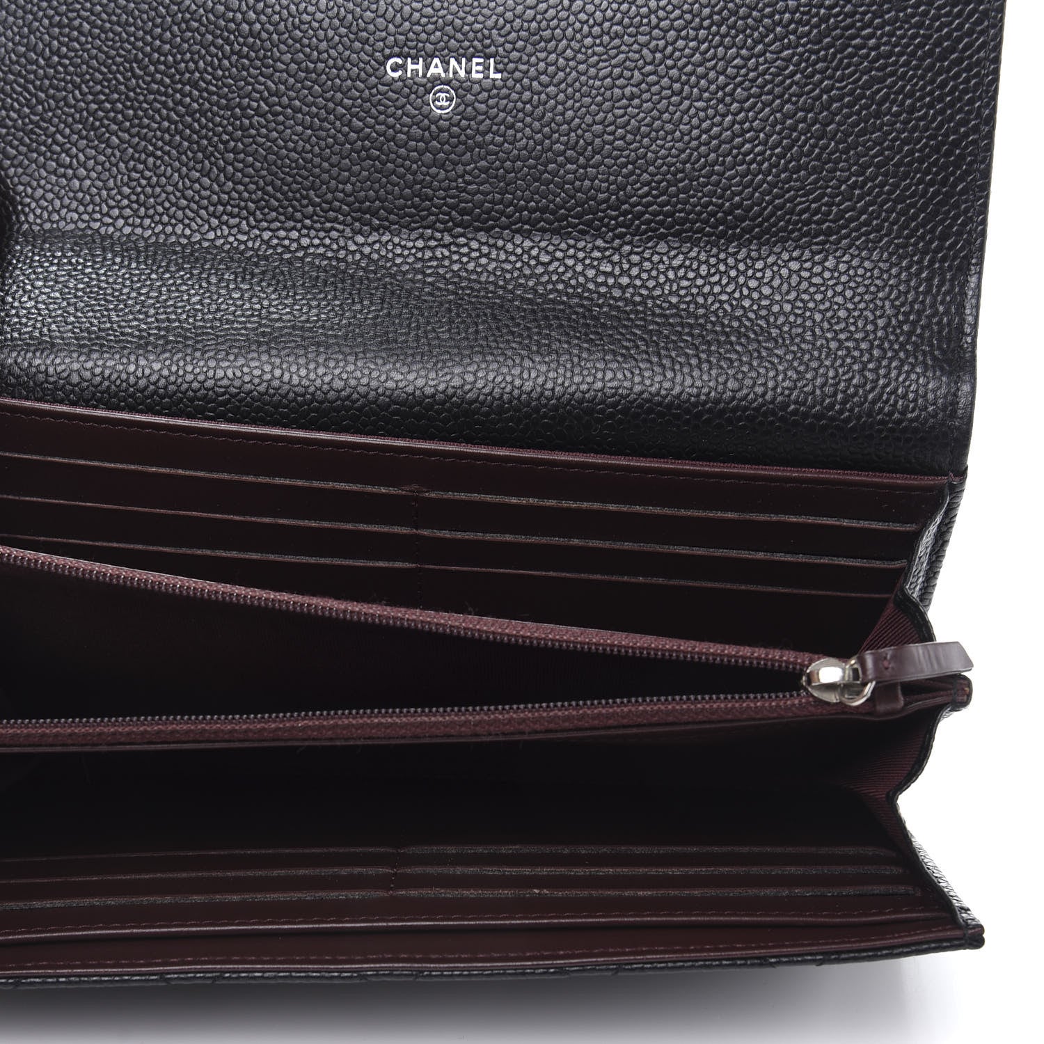 Chanel Caviar Quilted Large Flap Gusset Wallet Black 5 of 10