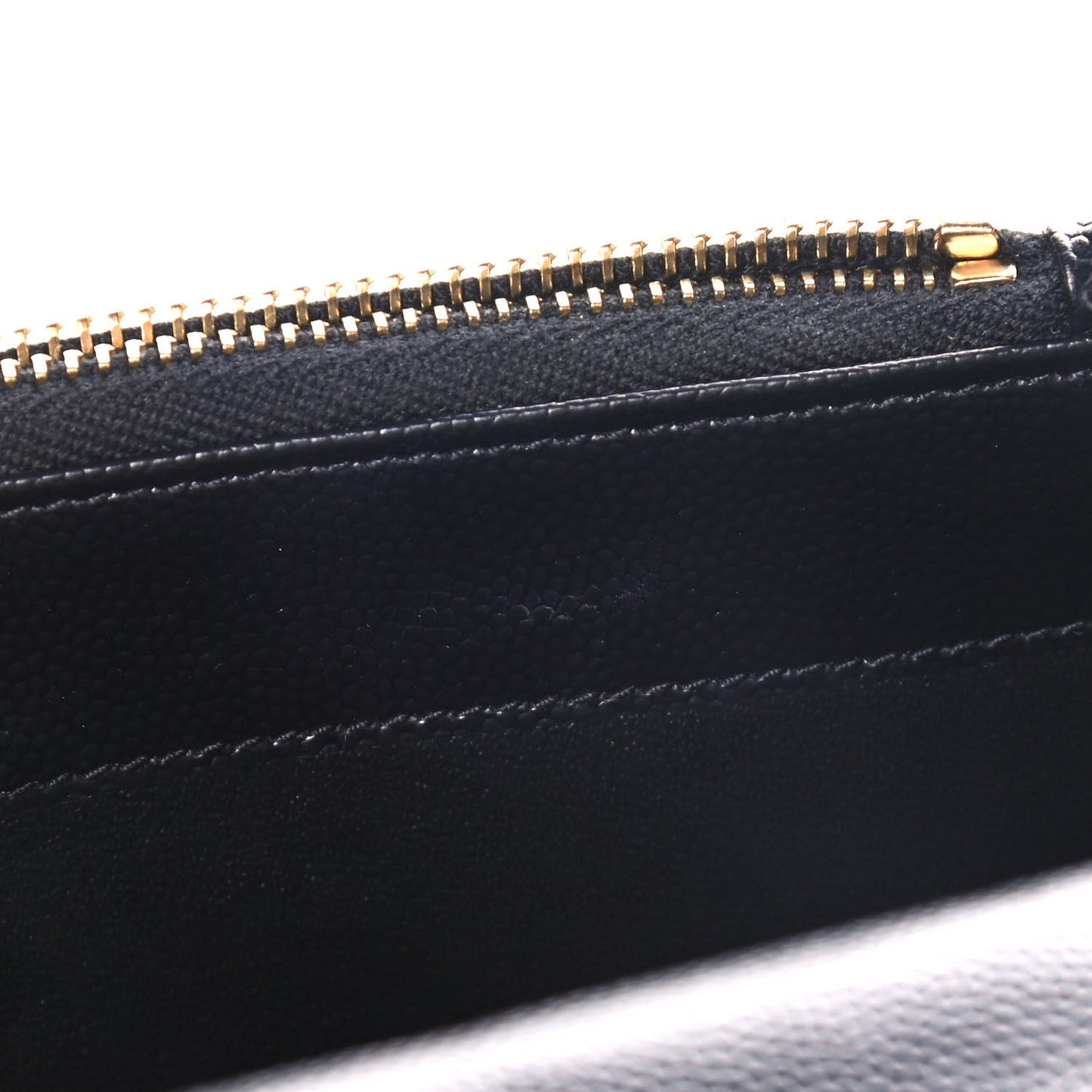 Grain De Poudre Matelasse Chevron Monogram Envelope Chain Wallet Black