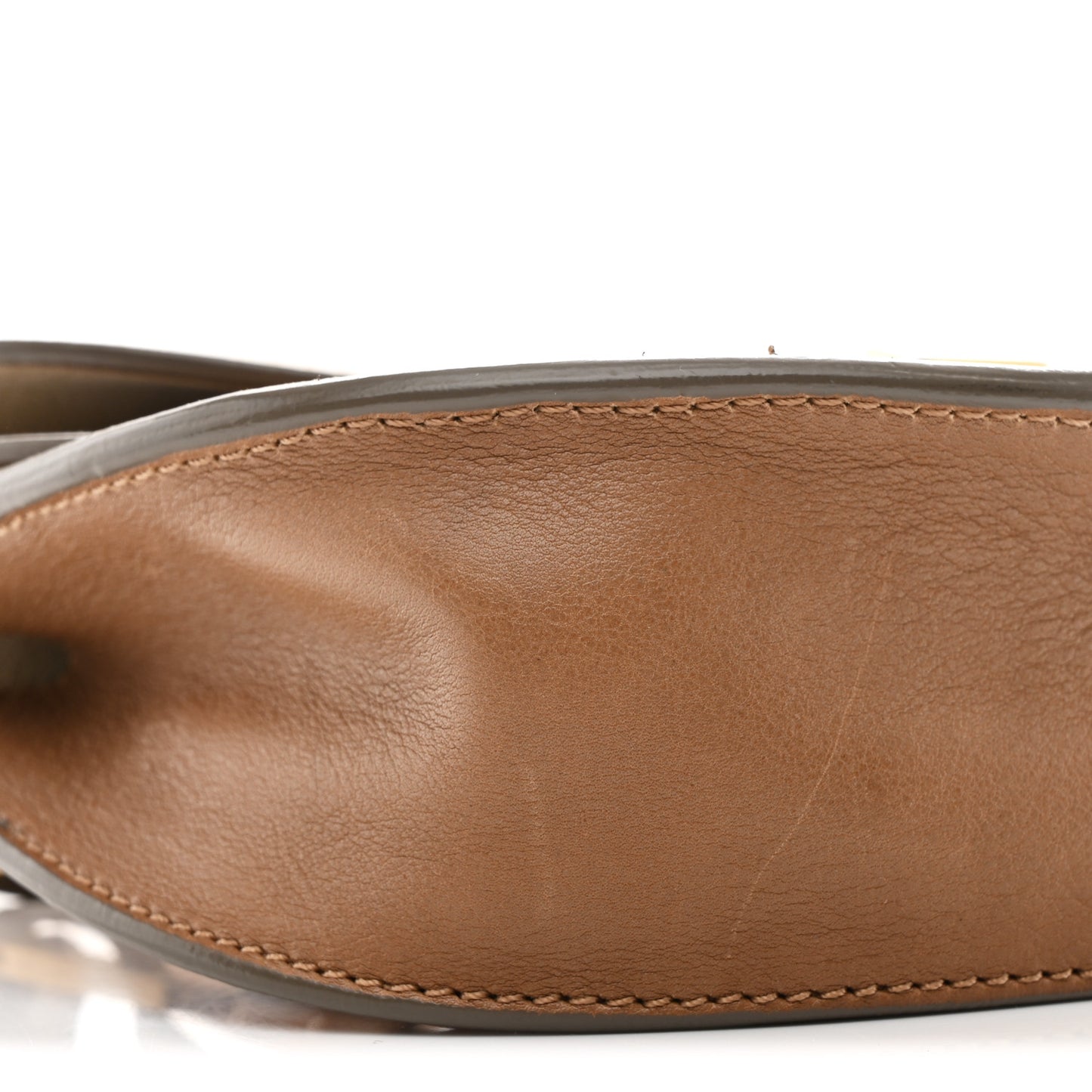 Calfskin Georgia Crossbody Bag Chestnut Cream