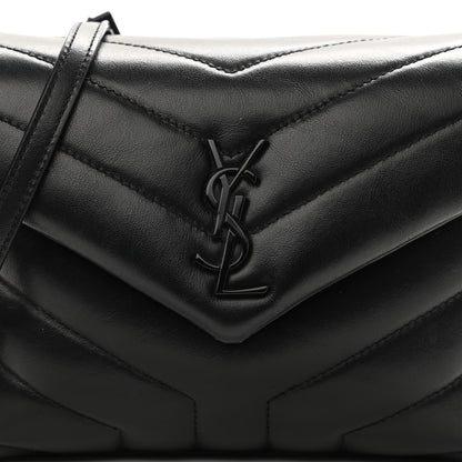 Saint Laurent Calfskin Y Quilted Monogram Toy Loulou Crossbody Bag Black 8 of 14