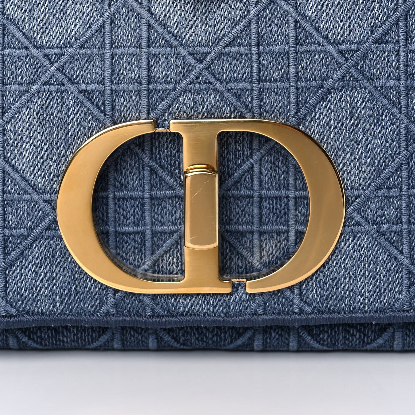 Denim Cannage Small Caro Bag Blue