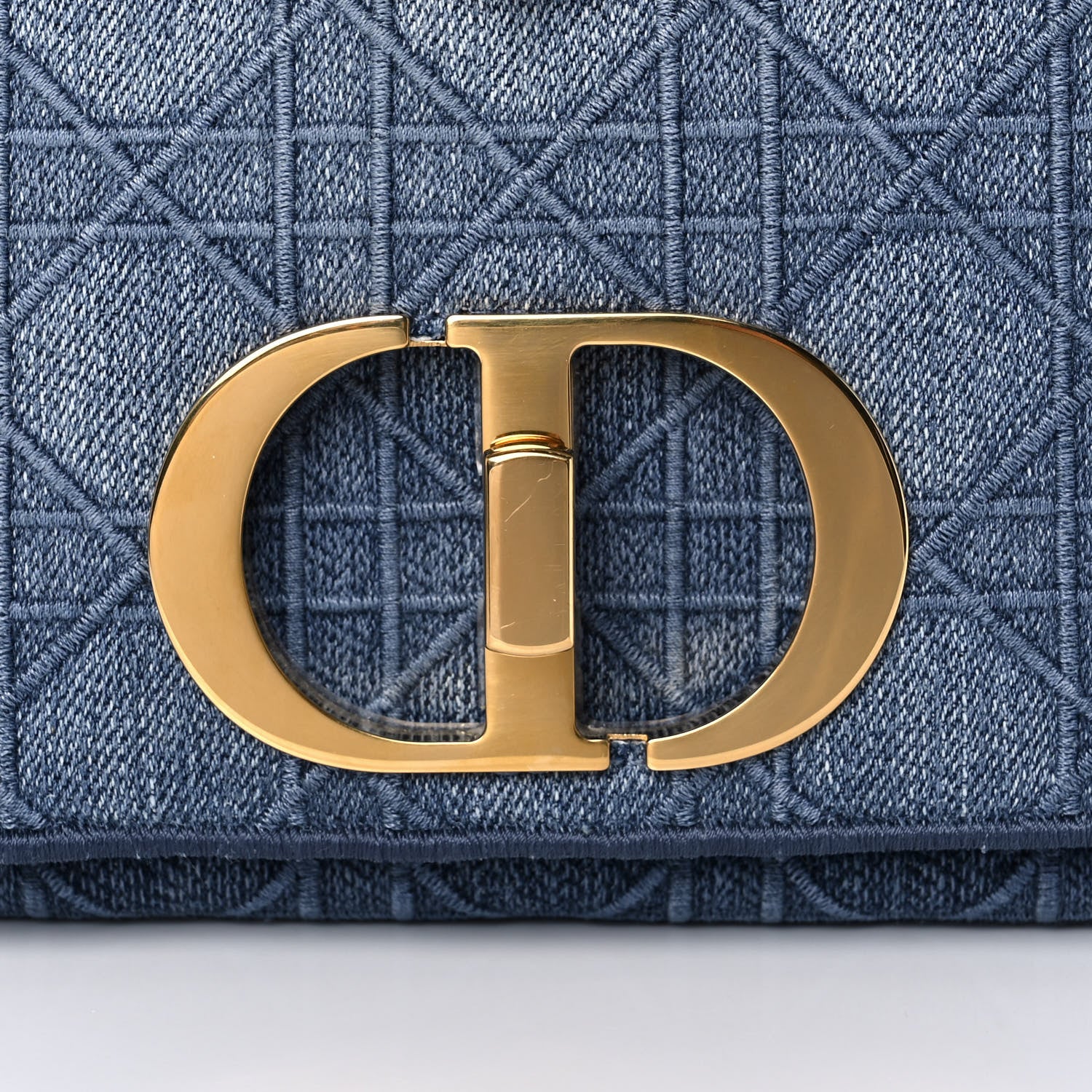 Christian Dior Denim Cannage Small Caro Bag Blue 10 of 11