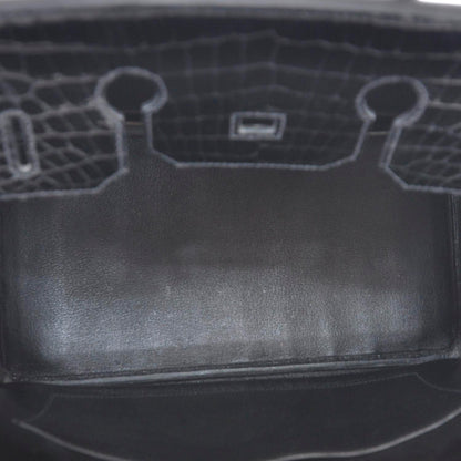 Hermes Niloticus Crocodile BIRKIN 35 Black 7 of 10