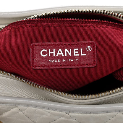 Chanel Aged Calfskin Quilted Small Gabrielle Hobo White 5 of 9