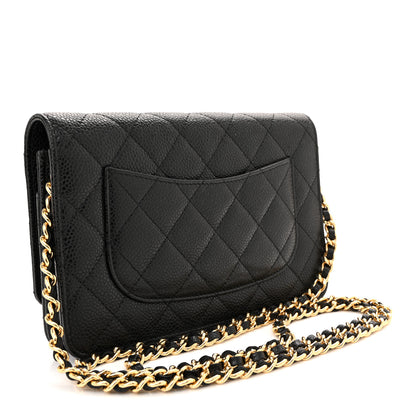 Chanel Caviar Quilted Wallet On Chain WOC Black 3 of 10