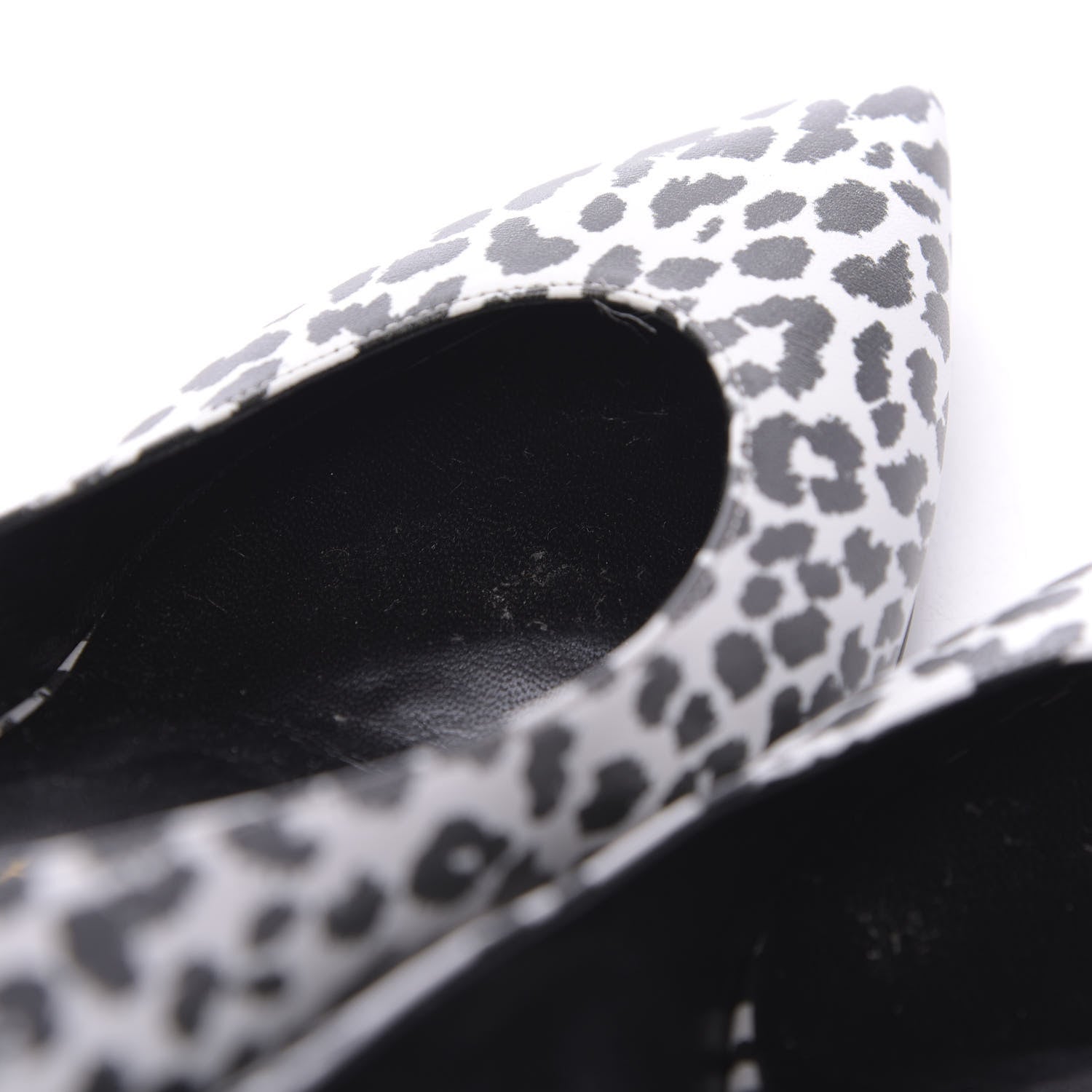 Saint Laurent Soft Calfskin Baby Cat Paris 50 Pumps 35.5 Bianco White Black 10 of 10