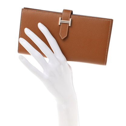 Hermes Epsom Bearn Gusset Wallet Gold 2 of 8