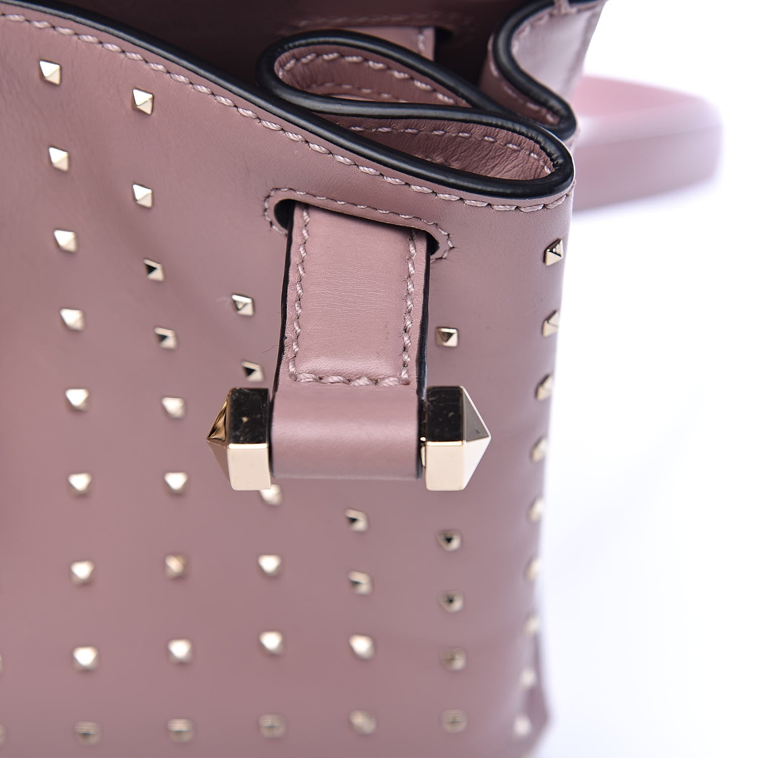 Valentino Garavani Calfskin Studded Small Joylock Satchel Lipstick 10 of 16