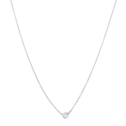 Tiffany Platinum Diamond .08ct Elsa Peretti Diamonds by the Yard Pendant Necklace 1 of 6