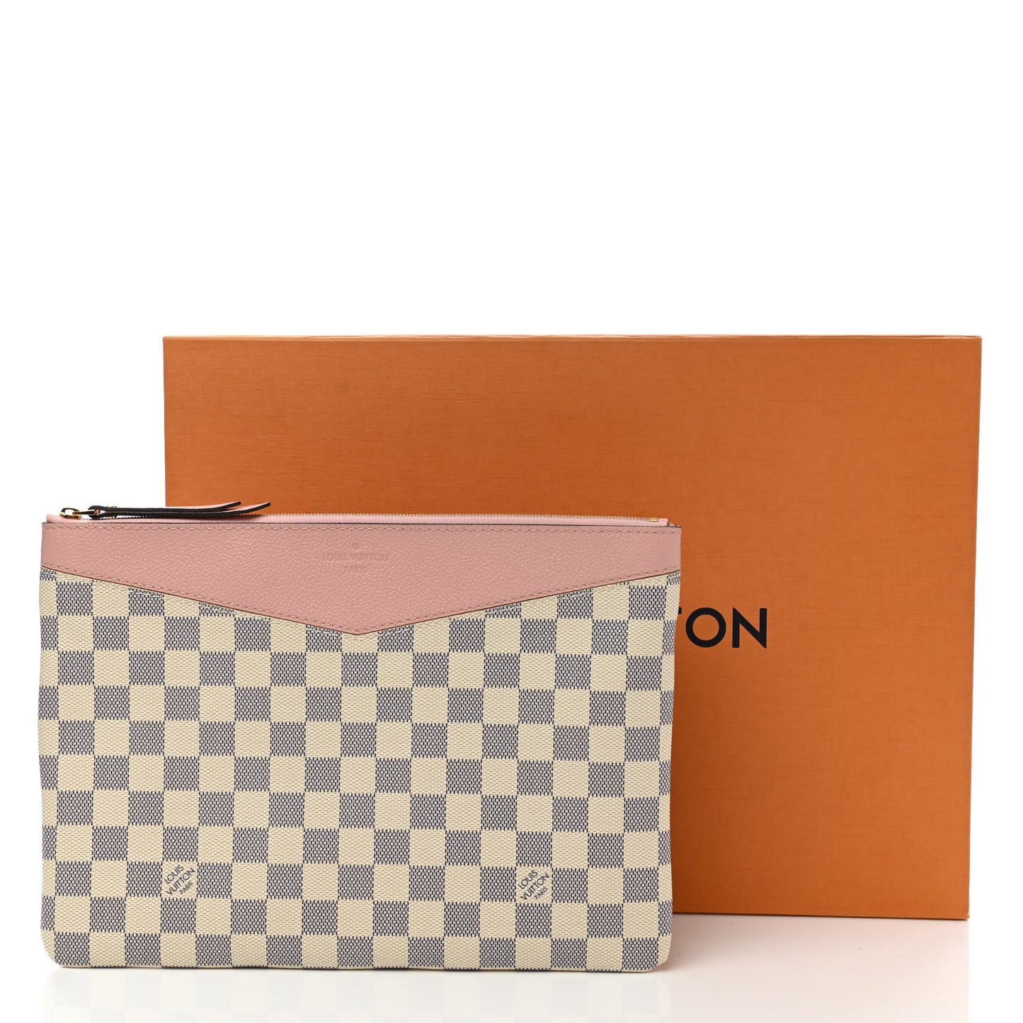 Damier Azur Daily Pouch Rose Poudre