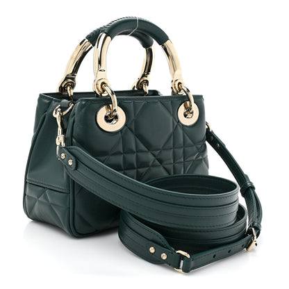 Christian Dior Calfskin Cannage Mini The Lady 95.22 Dark Green 3 of 9