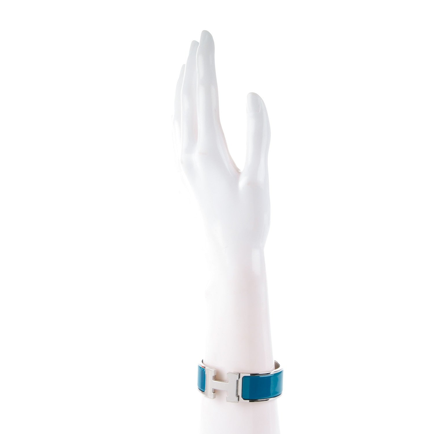 Hermes Enamel Wide Clic Clac H Bracelet PM Bleu Profond 2 of 4