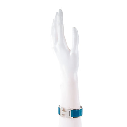 Hermes Enamel Wide Clic Clac H Bracelet PM Bleu Profond 2 of 4