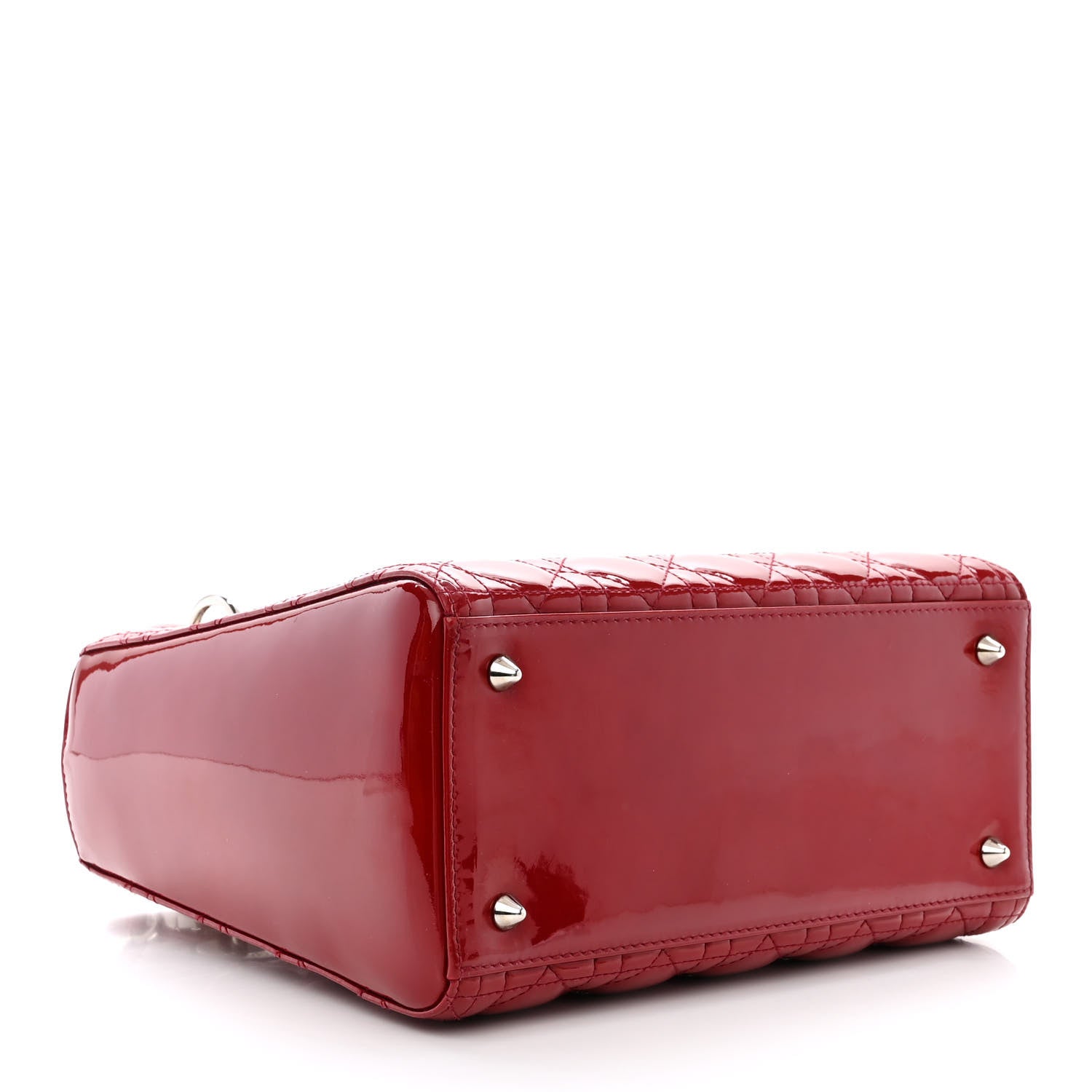Christian Dior Patent Cannage Medium Lady Dior Red 4 of 14
