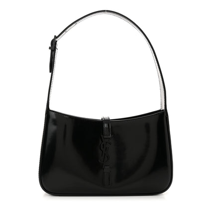 Saint Laurent Patent Le 5 A 7 Monochrome Hobo Black 1 of 12