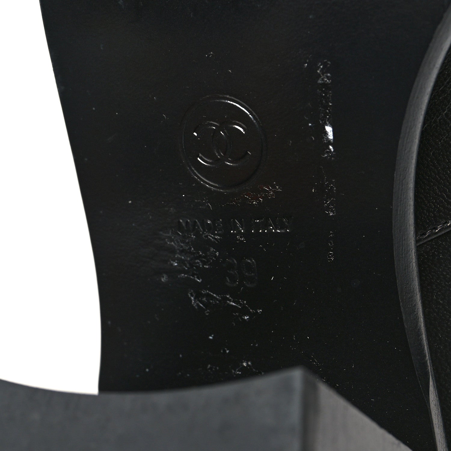 Chanel Lambskin Grosgrain Chain High Boots 39 39 Black 7 of 7
