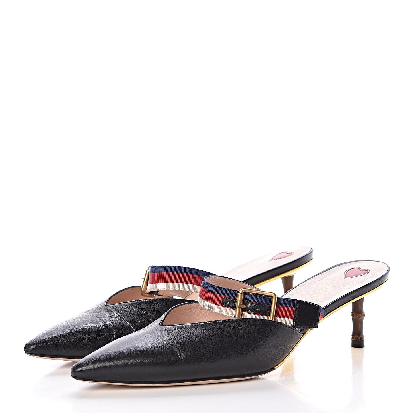 Malaga Kid Sylvie Web Bamboo Low Heel Mules 40 Black