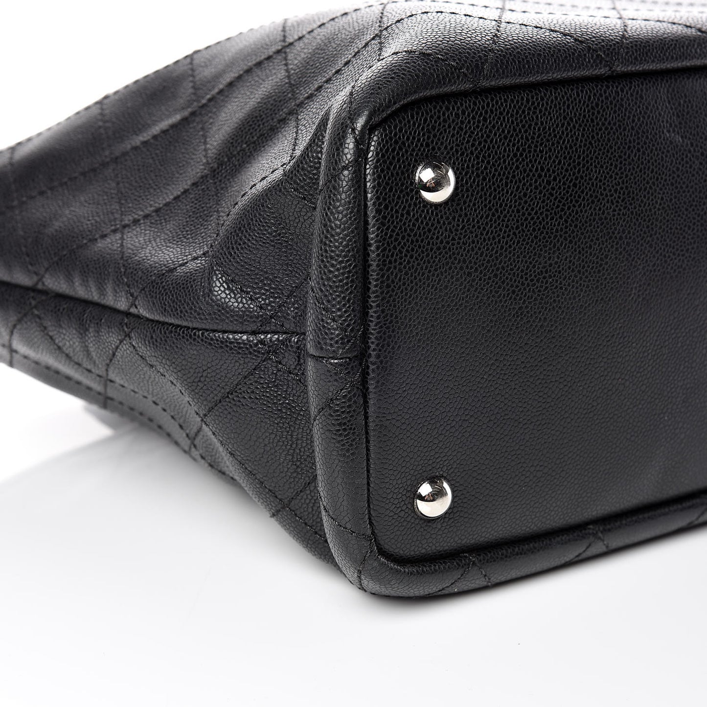 Grained Calfskin Shopping Fever Tote Black